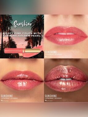 SeneGence Sunshine Glossy Lip Color — Shimmery Pink with Golden Pearl